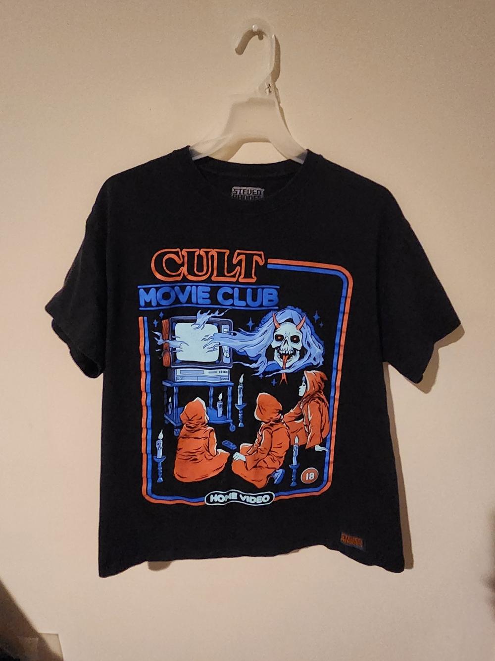 Steven Rhodes CULT MOVIE CLUB Men’s Graphic T-Shirt Size Large